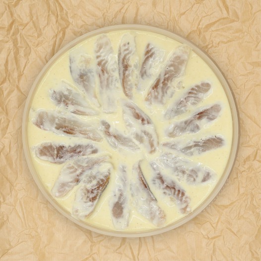 Сельдь атлантическая слабосоленая филе-кусочки в майонезно-горчичном соусе 300 г